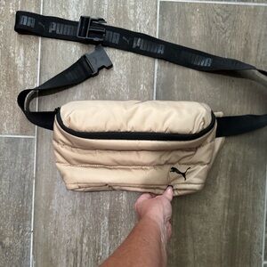 Puma Beige Quilted Waist Bag